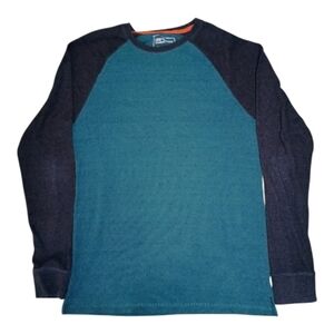 Men's Shirt Long Sleeve Thermal Maxflex Pullover Jersey Raglan Sleeves Sz M